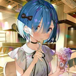 This is a pixiv picture whose title is レムとカフェデート.