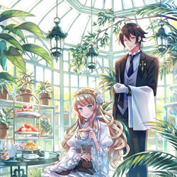 This is a pixiv picture whose title is ティータイム.