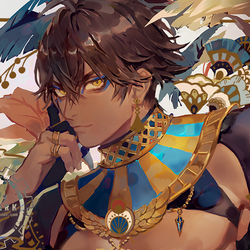 This is a pixiv picture whose title is 神王.