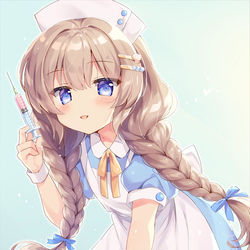 This is a pixiv picture whose title is 「おちゅーしゃのじかんですよ～…♪」.