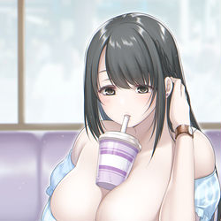This is a pixiv picture whose title is むちカノ.