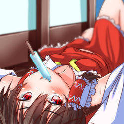 This is a pixiv picture whose title is 少女夏バテ中.