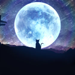 This is a pixiv picture whose title is はぐれ月　-Type Blue-.