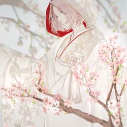 This is a pixiv picture whose title is 白无垢.