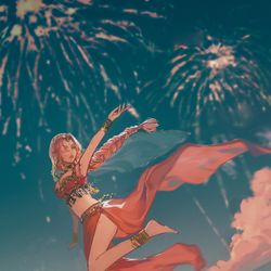 This is a pixiv picture whose title is 花火.