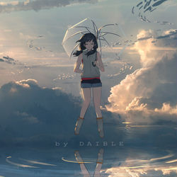 This is a pixiv picture whose title is 涼しくなりたい.