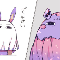 This is a pixiv picture whose title is ←なんで怒ってるかわからないニト　→その態度がさらにムっきー.