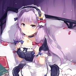 This is a pixiv picture whose title is ご奉仕パチュリー.