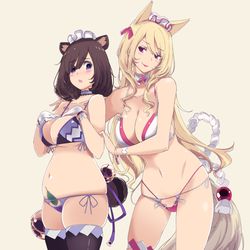 This is a pixiv picture whose title is 狐＆狸.