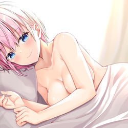 This is a pixiv picture whose title is 「……おはよ」.