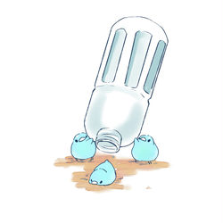 This is a pixiv picture whose title is 溶けペットボトル.