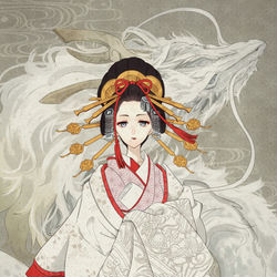 This is a pixiv picture whose title is 八朔.