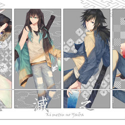 This is a pixiv picture whose title is 鬼滅の刃.