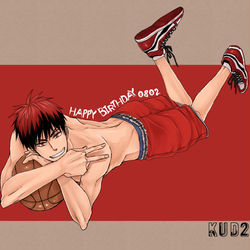 This is a pixiv picture whose title is 火神くんWEB誕生会記念にでっかいアクスタ作った.