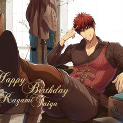 This is a pixiv picture whose title is 火神大我誕生日おめでとう.