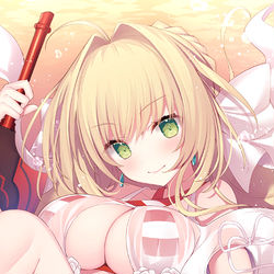 This is a pixiv picture whose title is 水着ネロちゃま.