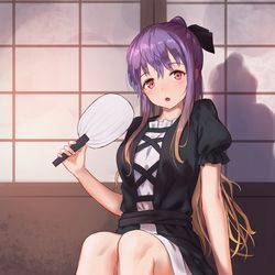 This is a pixiv picture whose title is 夕涼み.