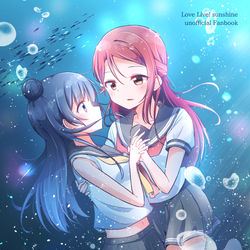 This is a pixiv picture whose title is 夏コミよしりこ再録集第二弾表紙+描き下ろしサンプル.