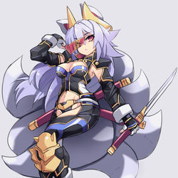 This is a pixiv picture whose title is 謎の超魔人ナインテールK！.