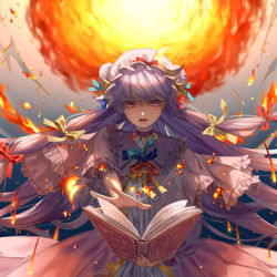 This is a pixiv picture whose title is 日符「ロイヤルフレア」.