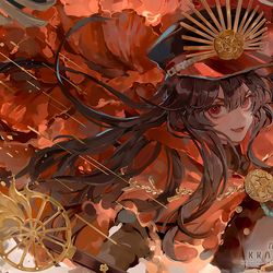 This is a pixiv picture whose title is 夜に咲く花.