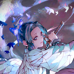 This is a pixiv picture whose title is 胡蝶しのぶ.