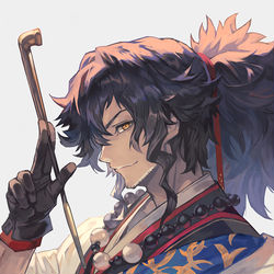 This is a pixiv picture whose title is 和風貴族　岡田以蔵.