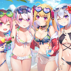 This is a pixiv picture whose title is にじさんじGALS に からまれた!!.