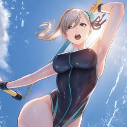 This is a pixiv picture whose title is 水着武蔵.