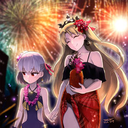 This is a pixiv picture whose title is 【FGO】Get on with【水着】.