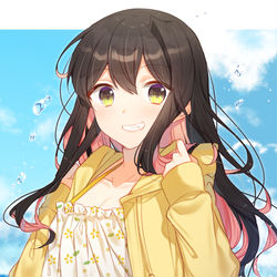 This is a pixiv picture whose title is パーカー×水着！.
