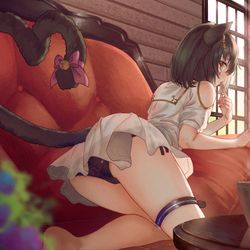 This is a pixiv picture whose title is 猫舌.