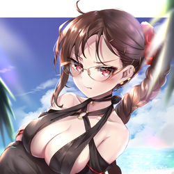 This is a pixiv picture whose title is 水着虞美人.