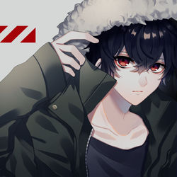 This is a pixiv picture whose title is 🔻.