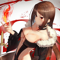 This is a pixiv picture whose title is 虞美人.
