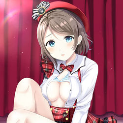 This is a pixiv picture whose title is 半脱ぎ曜ちゃん.