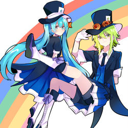This is a pixiv picture whose title is GUMIKU GUMI x 初音ミク log11(中国語注意 ).