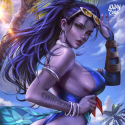 This is a pixiv picture whose title is ウィドウマイカー Summer Widowmaker.