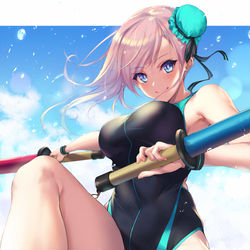 This is a pixiv picture whose title is 水着武蔵ちゃん！.