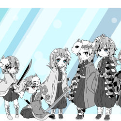 This is a pixiv picture whose title is 水の呼吸生存IF.