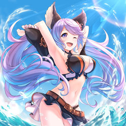 This is a pixiv picture whose title is 水着サテュロス.