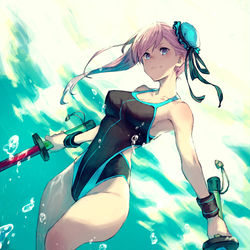 This is a pixiv picture whose title is 競泳武蔵ちゃん.
