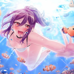 This is a pixiv picture whose title is 推しの水着が見たい人生だった….
