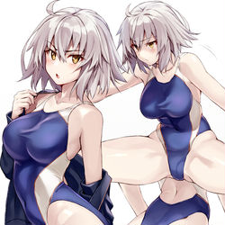 This is a pixiv picture whose title is 競泳水着邪ンヌ.