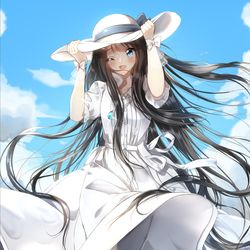This is a pixiv picture whose title is 白ワンピース.