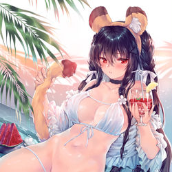 This is a pixiv picture whose title is しっぽをからかうのが....いや.