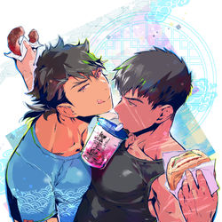 This is a pixiv picture whose title is たぬむつ絵まとめ２.