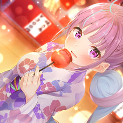 This is a pixiv picture whose title is 浴衣あくあちゃん.