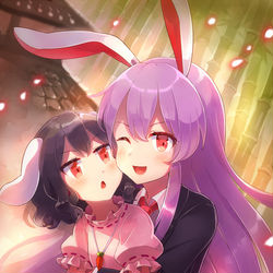 This is a pixiv picture whose title is 鈴仙&てゐ.