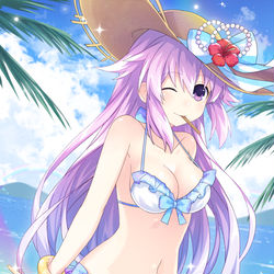 This is a pixiv picture whose title is 大きいネプテューヌ・サマー.